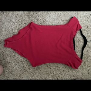 Red body Suit never worn size M